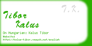 tibor kalus business card